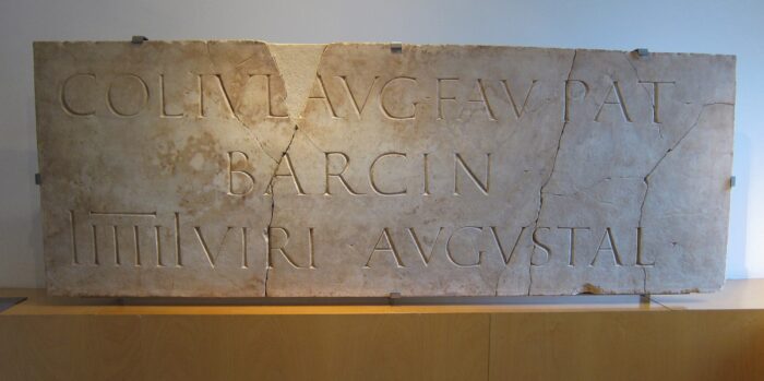 Barcino marble barcelona photo by Hispania Epigraphica 18094 Wikipedia e1676279812311